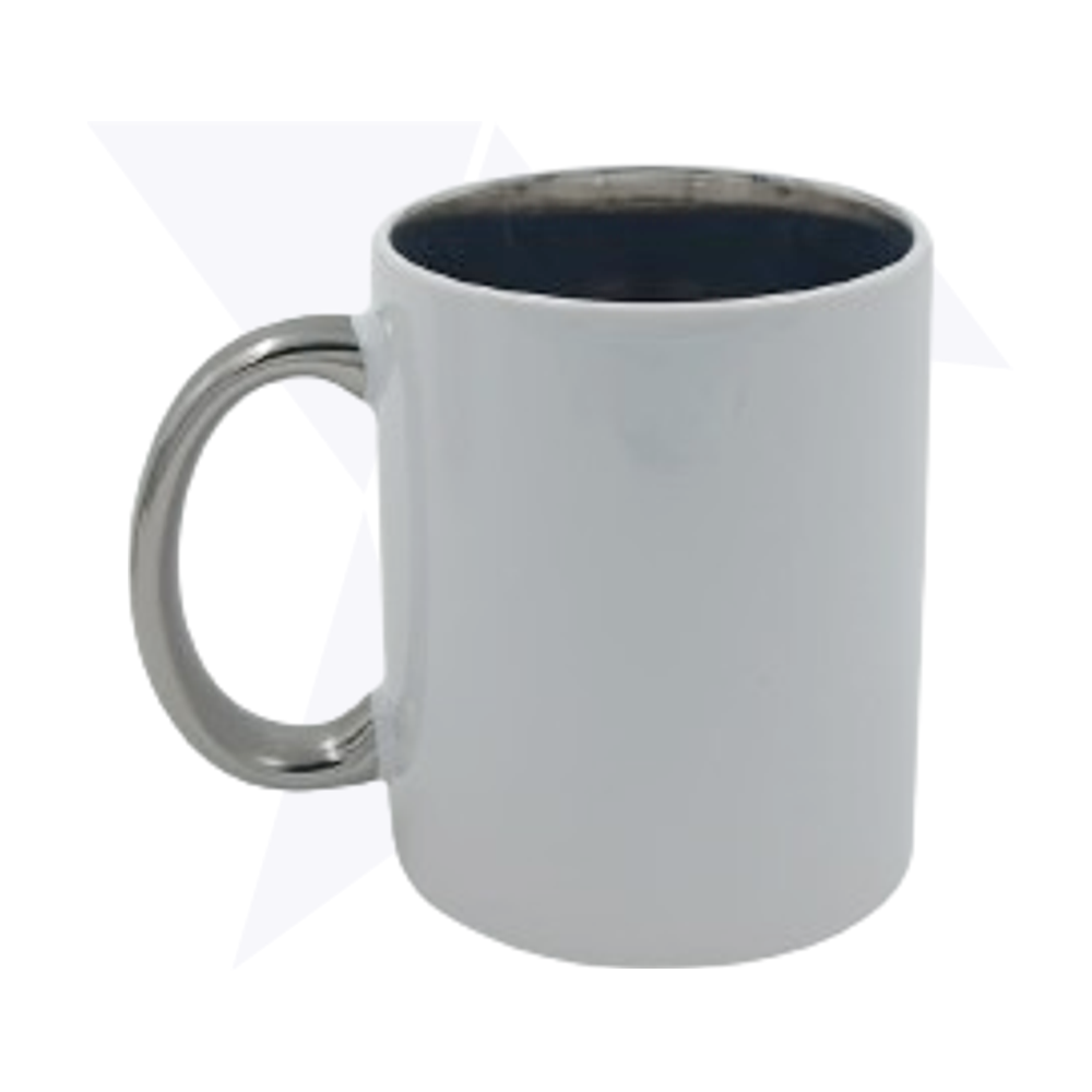 MUG BLANCO COLOR INTERNO PLATEADO MUG BLANCO COLOR INTERNO PLATEADO 11 ONZ - Imagen 1