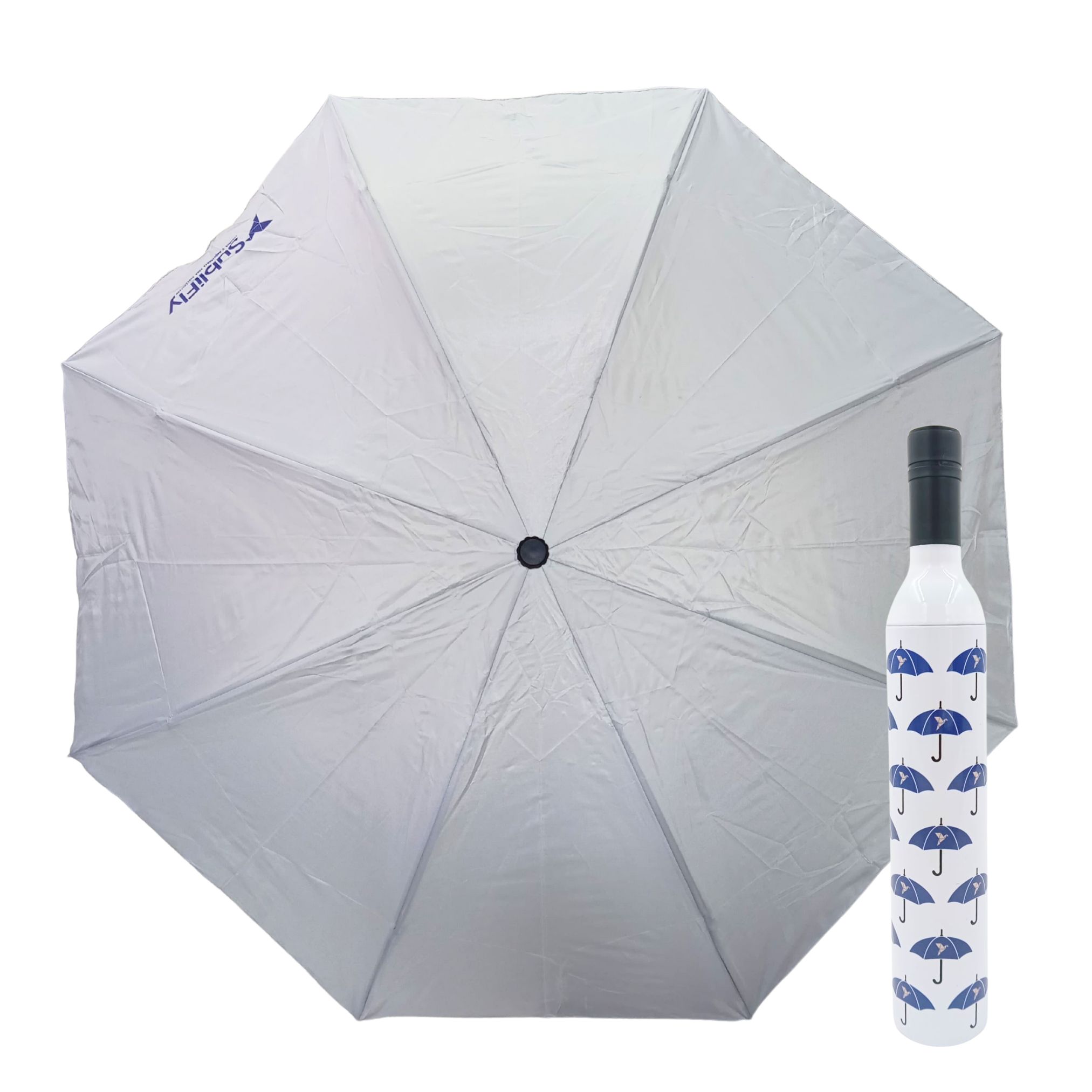sombrilla blanco (1) Sombrilla Botella Sublimable blanca - Imagen 1