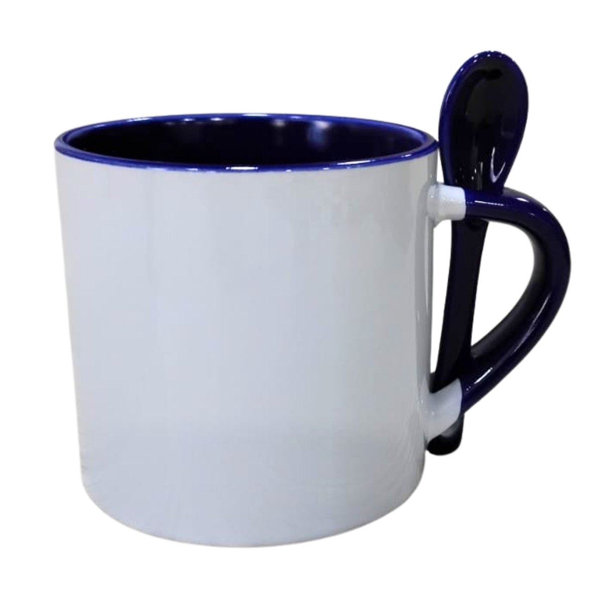 MINI MUG CUCHARA 6 ONZ AZUL OSCURO MINI MUG 6 ONZAS CON CUCHARA Y COLOR INTERNO AZUL OSCURO - Imagen 1