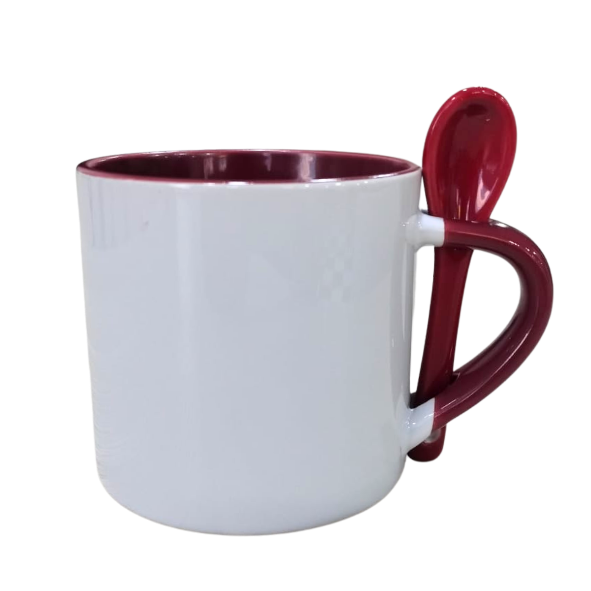 MINI MUG CUCHARA 6 ONZ ROJO OSCURO MINI MUG 6 ONZAS CON CUCHARA Y COLOR INTERNO ROJO OSCURO - Imagen 1