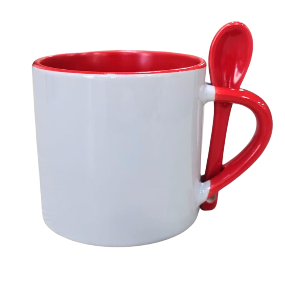 MINI MUG CUCHARA 6 ONZ ROJO MINI MUG 6 ONZAS CON CUCHARA Y COLOR INTERNO ROJO - Imagen 1