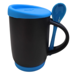 MUG MAGICO TAPA Y BASE CUCHARA 11 ONZAS AZUL CLARO