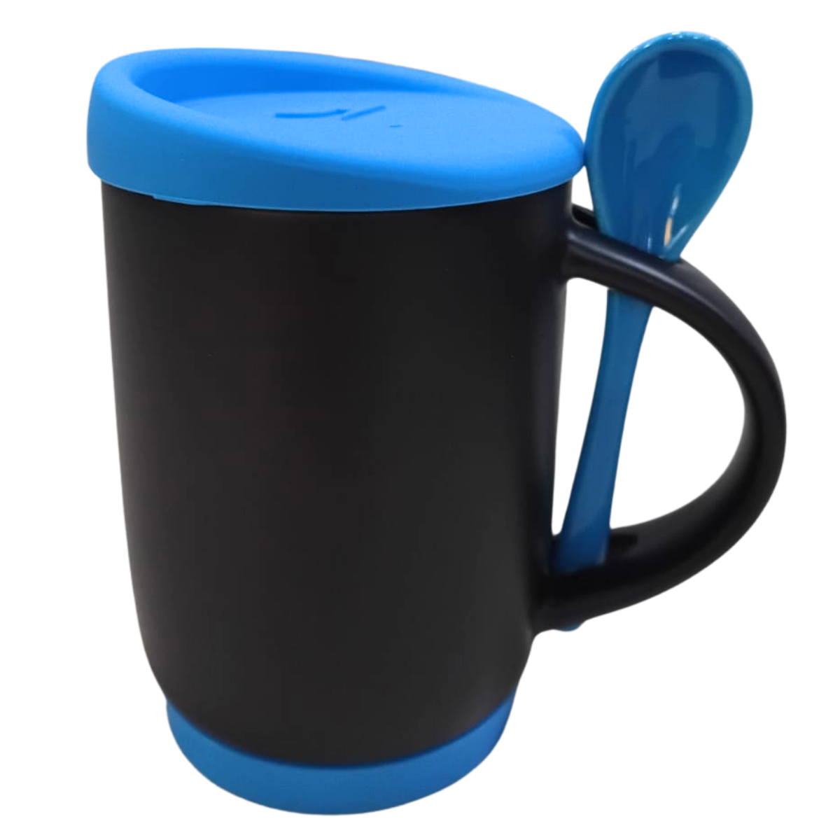 MUG MAGICO CUCHARA TAPA Y BASE 11 ONZ AZUL CLARO MUG MAGICO TAPA Y BASE CUCHARA 11 ONZAS AZUL CLARO - Imagen 1