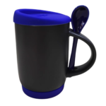 MUG MAGICO TAPA Y BASE CUCHARA 11 ONZAS AZUL OSCURO