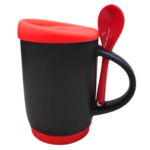 MUG MAGICO TAPA Y BASE CUCHARA 11 ONZAS ROJO