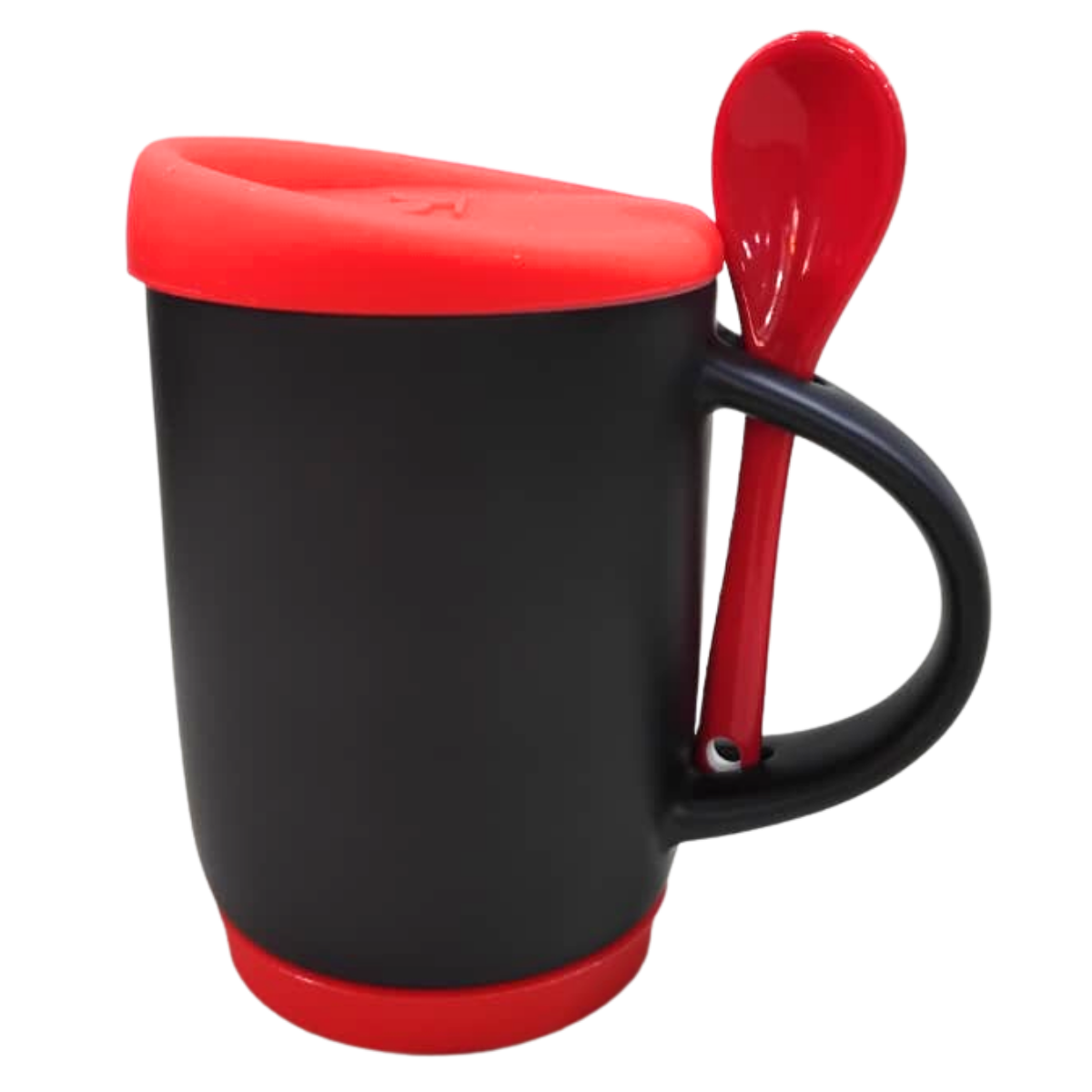 MUG MAGICO CUCHARA TAPA Y BASE 11 ONZ ROJO MUG MAGICO TAPA Y BASE CUCHARA 11 ONZAS ROJO - Imagen 1