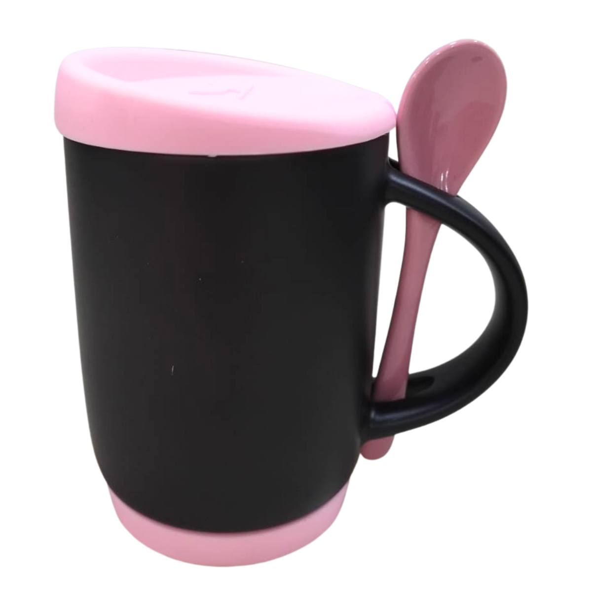 MUG MAGICO CUCHARA TAPA Y BASE 11 ONZ ROSADA MUG MAGICO TAPA Y BASE CUCHARA 11 ONZAS ROSADA - Imagen 1