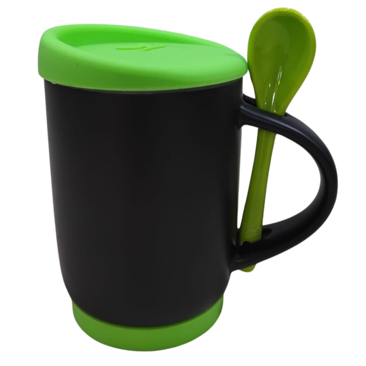 MUG MAGICO CUCHARA TAPA Y BASE 11 ONZ VERDE CLARO MUG MAGICO TAPA Y BASE CUCHARA 11 ONZAS VERDE CLARO - Imagen 1
